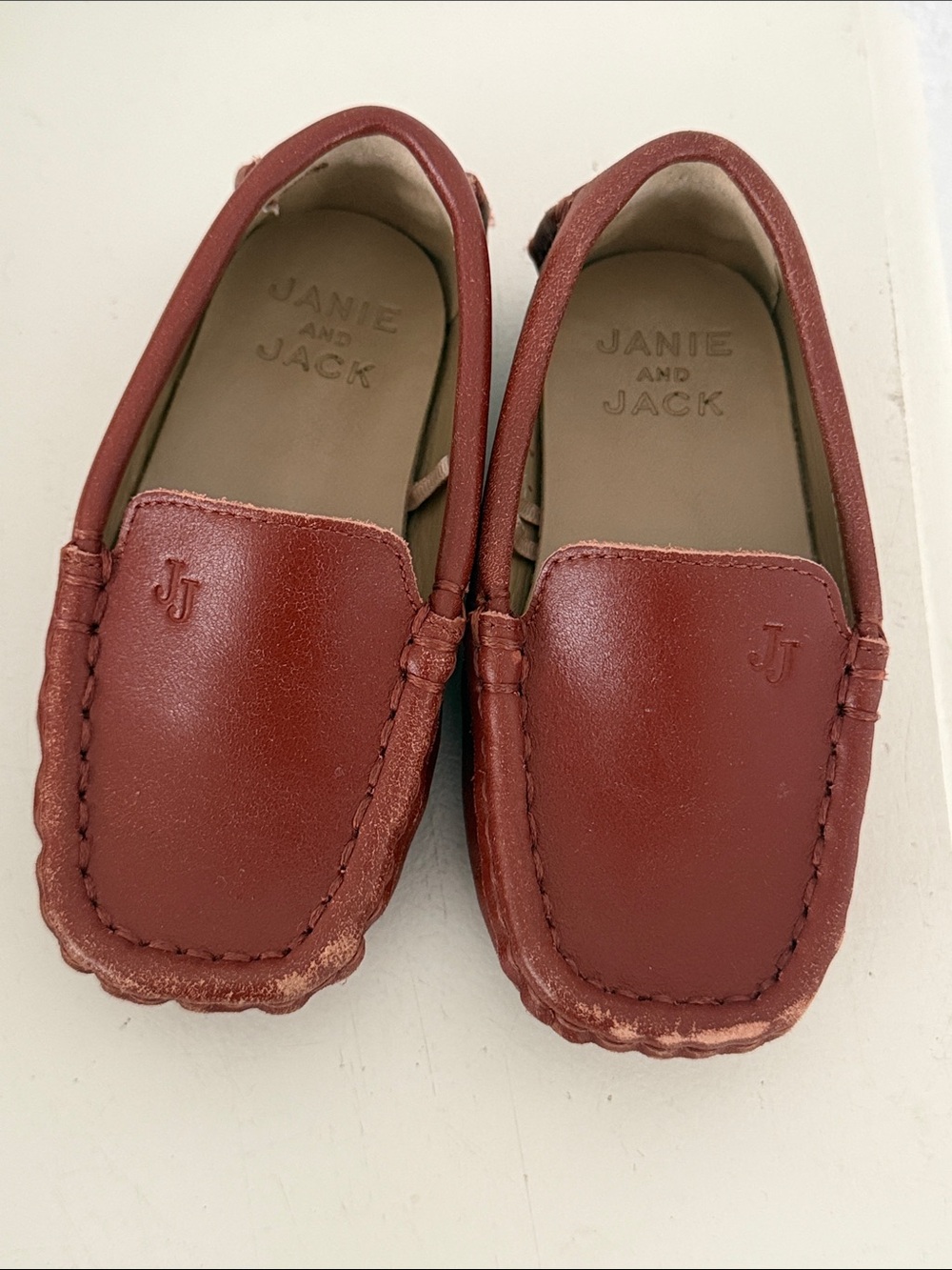 Janie and Jack Leather Moccasin Loafers for Kids